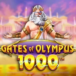 Gates of Olympus 1000 online game logo by Pragmatic Play on playbisoncasino.eu